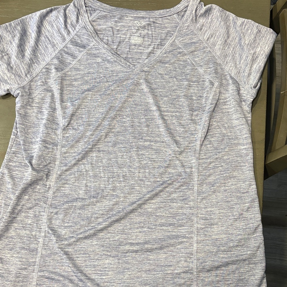 Women's  Grayish/blue V-Neck Top
